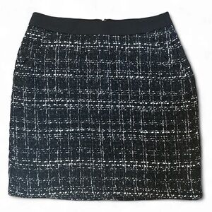 JOE FRESH Black and White Tweed Mini Skirt size 8